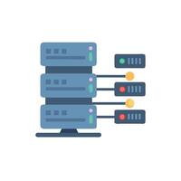 a server with multiple servers connected to each other vector