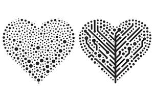 Modern Silhouette Love Shape Design for Digital Use vector