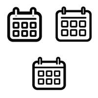 Simple calendar icons perfect for planning tools scheduling interfaces and productivity projects vector
