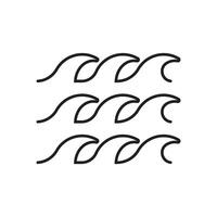 wave line icon element. vector