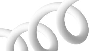 abstract 3d gradient fluid spiral line on white background vector