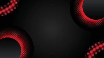 stylish dark abstract background with glowing red halftone circles perfect for banners or ads vector