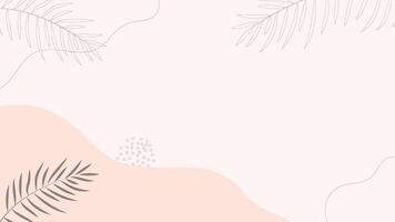 clean beige background with flowing shapes and subtle tropical leaf outlines for elegant designs vector