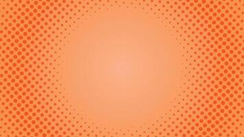 simple orange halftone background with dotted edges and a soft gradient center for design use vector