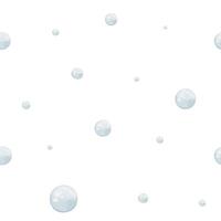 Seamless watercolor Pattern of floating Bubbles in a soft blue colors. Illustration of abstract Background with water and air for nautical backdrop or textile design. Ornament for wrapping paper. vector