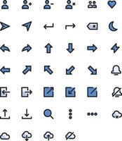 Collection of UI Icons for Web and Mobile Applications vector