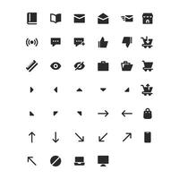 Collection of web and app user interface icons vector