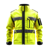 a yellow jacket with reflective stripes on it png