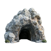 a cave with a rock entrance on a transparent background png