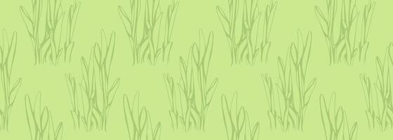 Serene pastel green background featuring a repeating pattern of stylized grass or reeds. Ideal for ecofriendly branding, springsummer themes, natureinspired designs, and website backgrounds. vector