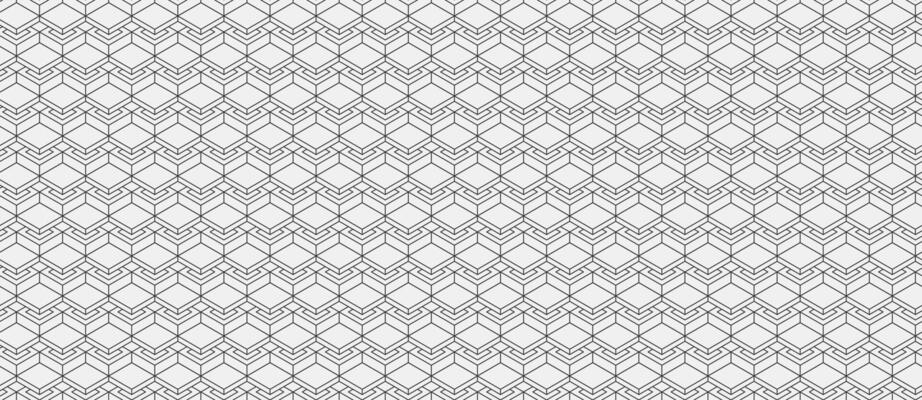 Abstract geometric seamless pattern. Elegant monochrome design featuring interconnected cubes, creating a mesmerizing, repeating texture ideal for backgrounds, website design, and textile prints.