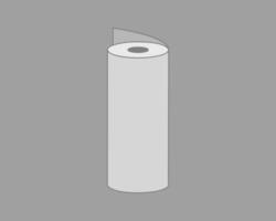 Clean minimalist graphic of a roll of paper, perfect for concepts of beginnings, potential, or new projects. The simple design is versatile for websites, presentations, or packaging. vector