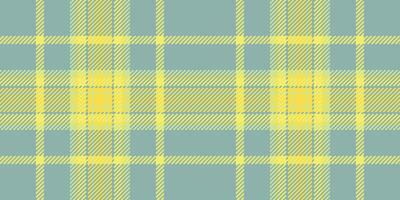 Pastel yellow and blue plaid pattern. Seamless texture ideal for textile design, backgrounds, websites, and packaging. vector