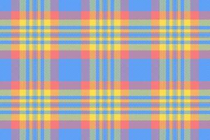 Vibrant pastel plaid pattern. Perfect for textile design, website backgrounds, or cheerful branding. This cheerful, seamless texture evokes feelings of joy and springtime. vector