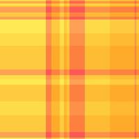 Girl plaid check, collage pattern tartan background. Creation seamless texture textile fabric in amber and orange colors. vector