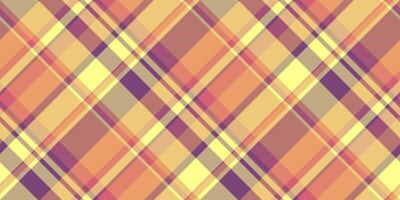 Thanksgiving tartan background seamless, regular textile fabric. Mother check pattern plaid texture in orange and yellow colors. vector