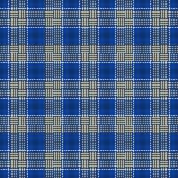Classic plaid pattern. Seamless design with blue, gold, and white lines. Ideal for textile design, backgrounds, or digital art. Adds texture and depth. vector