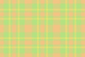 Soft pastel plaid pattern in peach and lime green. Perfect for springsummer designs, fabric prints, or website backgrounds. vector