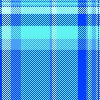 Blue and turquoise plaid design. Seamless fabric pattern, perfect for backgrounds, textiles, or graphic projects needing a classic, clean, textural feel. vector