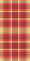 Purchase background fabric textile, grid pattern plaid. Ceremony tartan seamless texture check in red and orange colors. vector