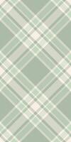Editable check background seamless, deep tartan pattern fabric. Outline textile texture plaid in pastel and ash gray colors. vector