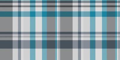 Seamless teal and grey plaid pattern. Modern textile design perfect for fashion, web, or print projects. Clean lines and cool colors create a versatile background texture. vector