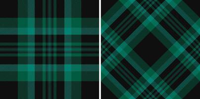 Classic tartan pattern, featuring straight diagonal designs in green black. Ideal for textiles, backgrounds, or adding a traditional touch to projects. vector