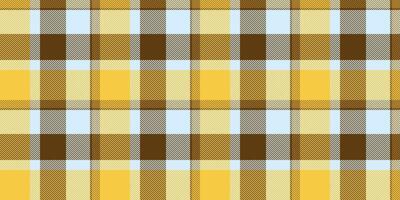 Vibrant yellow and brown plaid pattern. Perfect for textile design, website backgrounds, or crafting projects. This cheerful, seamless texture evokes feelings of warmth and comfort. vector