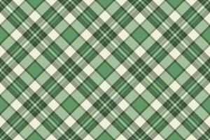 Elegant green and cream plaid pattern, perfect for textile designs, website backgrounds, or wrapping paper. This versatile image evokes a sense of classic style and understated sophistication. vector