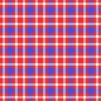 Underwear tartan textile, minimalist fabric check pattern. Striped seamless plaid background texture in red and white colors. vector
