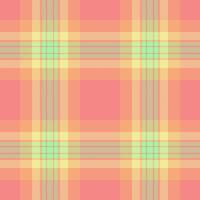 Soft pastel plaid pattern in peach, yellow, and mint green. Ideal for textile design, website backgrounds, or crafting projects. vector