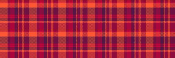 Geometry seamless textile fabric, rest check plaid pattern. Manufacture texture tartan background in pink and red colors. vector