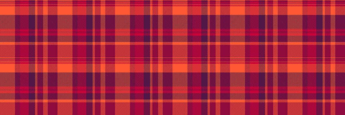 Geometry seamless textile fabric, rest check plaid pattern. Manufacture texture tartan background in pink and red colors.