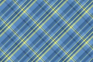 Elegant diagonal plaid pattern in soft blue and pale yellow. Perfect for textile design, website backgrounds, or stationery. vector