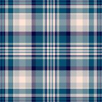 Elegant teal and cream plaid pattern. Perfect for textile design, apparel, website backgrounds, or scrapbooking. vector