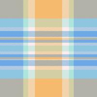 Delightful pastel plaid pattern in soft blues, oranges, and greys. Perfect for textile design, website backgrounds, or crafting projects. vector