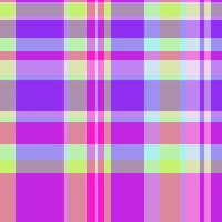 Colorful plaid pattern with purple, pink, and green hues. Ideal for backgrounds, textiles, or creative projects needing a vibrant, modern touch. Versatile, eyecatching design. vector