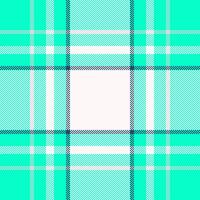 Vibrant turquoise and white plaid pattern. Perfect for textile design, website backgrounds, or fashion projects. vector