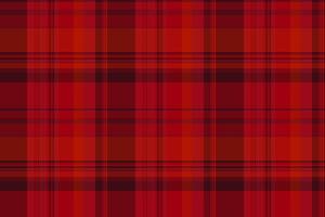 Folded seamless fabric pattern, oilcloth plaid check . Merry texture tartan background textile in red and dark colors. vector
