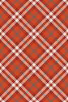 Sheet texture tartan fabric, womens fashion check plaid textile. Podium pattern background seamless in red and white colors. vector