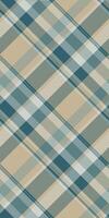Elegant teal and beige plaid pattern. Perfect for textile design, fashion, or website backgrounds. Subtle yet sophisticated, this seamless texture evokes feelings of warmth and comfort. vector
