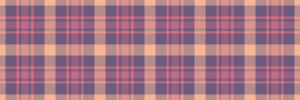 Soft, muted plaid pattern in peach and purple hues. Perfect for textile design, website backgrounds, or crafting projects. vector