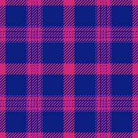 Vibrant tartan pattern in pink and blue. Seamless and classic design ideal for backgrounds, apparel, or textile projects. Adds warmth, texture and style. vector