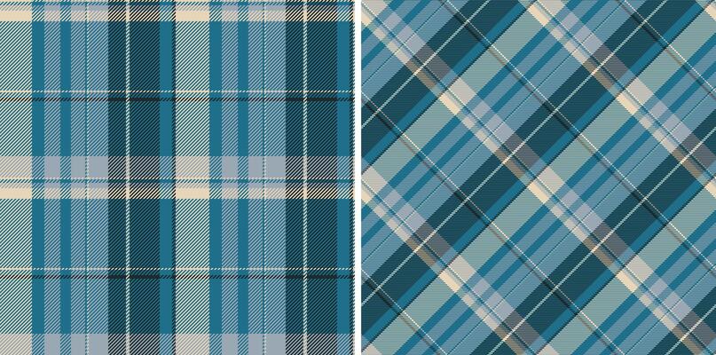 Two stylish plaid patterns in cool blue tones. Versatile for backgrounds, textiles, or design elements. Classic texture suitable for web or print projects.