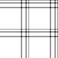 Classic black and white tartan pattern. A versatile seamless design suitable for fashion, textiles, or backgrounds. Simple, elegant, and infinitely repeatable. vector