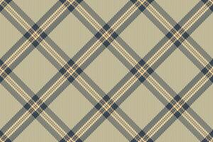 Elegant diagonal plaid pattern in muted beige and navy. Perfect for textile design, wallpaper, or web backgrounds. vector