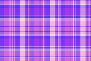 Random plaid tartan fabric, diagonal check seamless . Rug background pattern textile texture in indigo and violet colors. vector