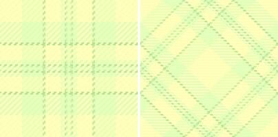 Pastel green and yellow plaid patterns, perfect for textile design, fashion, or website backgrounds. Subtle textures and soft colors create a calming, fresh aesthetic. vector