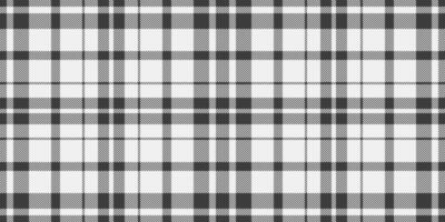 Classic black and white plaid pattern. Elegant, timeless design perfect for textiles, website backgrounds, or packaging. Clean lines and subtle texture create a sophisticated aesthetic. vector