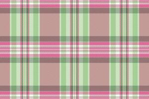 Classic plaid pattern in soft pink, green and brown hues. Ideal for backgrounds, textiles, and creative projects evoking warmth and tradition. vector